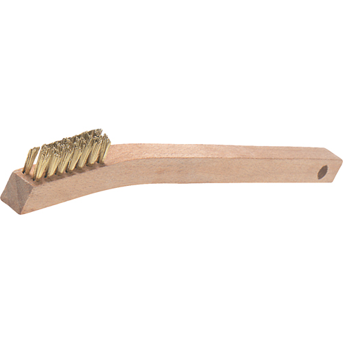 Brosses de grattage &agrave; petit manche, garnissage en V, Laiton, 3 x 7 rangs de fils, Longueur 7-7/8" Moffatt Supply & Specialties