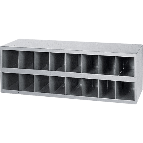 Steel Storage Bin Cabinet, 33-3/4" W x 12" D x 11-1/2" H, Grey Moffatt Supply & Specialties