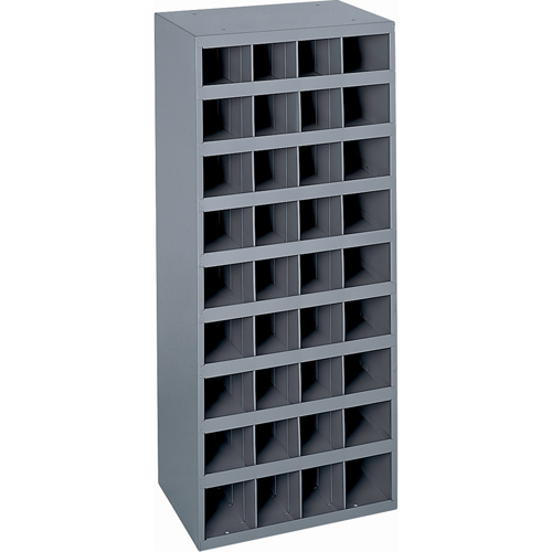 Steel Storage Bin Cabinet, 17-7/8" W x 12" D x 42" H, Grey Moffatt Supply & Specialties