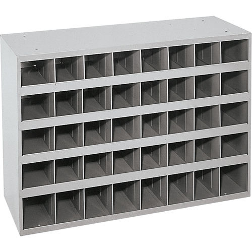 Steel Storage Bin Cabinet, 33-3/4" W x 12" D x 23-7/8" H, Grey Moffatt Supply & Specialties