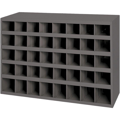 Steel Storage Bin Cabinet, 33-3/4" W x 8-1/2" D x 22-1/4" H, Grey Moffatt Supply & Specialties