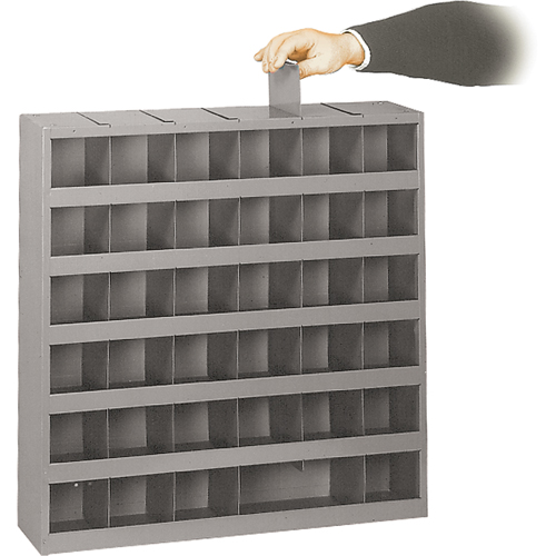 Adjustable Storage Bin Cabinet, Steel, 36 Drawers, 23-3/4" x 4-3/4" x 23-3/4", Grey Moffatt Supply & Specialties
