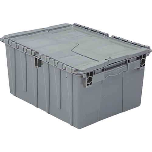 Flipak&reg; Polyethylene Plastic (PE) Distribution Containers, 11.8" x 9.8" x 7.7", Grey Moffatt Supply & Specialties