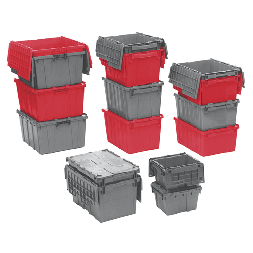 Contenants de distribution Flipak en plastique poly&eacute;thyl&egrave;ne (PE), 15,2" x 10,9" x 9,7", Bleu Moffatt Supply & Specialties