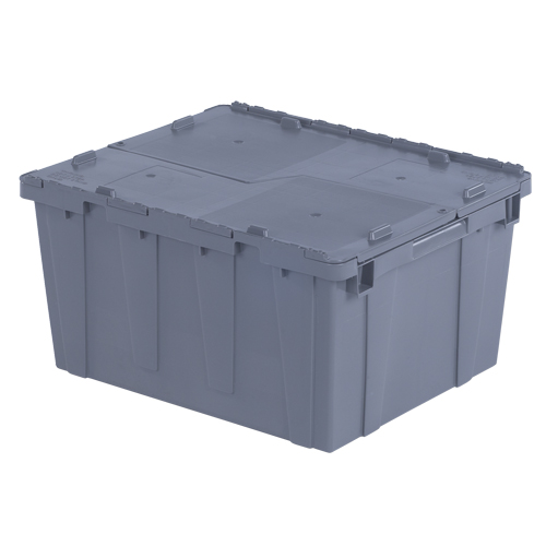 Contenants de distribution Flipak en plastique poly&eacute;thyl&egrave;ne (PE), 23,9" x 19,6" x 12,6", Gris Moffatt Supply & Specialties