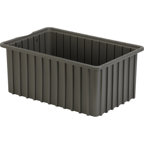 Contenants Divider Box, Poly&eacute;thyl&egrave;ne, 16,5" la x 10,9" p x 7" h, Gris Moffatt Supply & Specialties