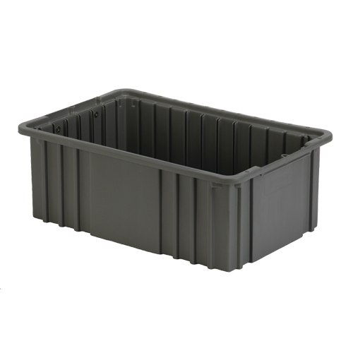 Contenant Divider Box, Poly&eacute;thyl&egrave;ne, 15,5" la x 9,9" p x 6" h, Gris Moffatt Supply & Specialties