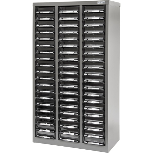 KPC-300 Parts Cabinet, Galvanized Steel, 60 Drawers, 21-3/10" x 10-2/5" x 36-9/10", Grey Moffatt Supply & Specialties