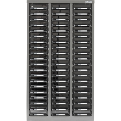 KPC-300 Parts Cabinet, Galvanized Steel, 60 Drawers, 21-3/10" x 10-2/5" x 36-9/10", Grey Moffatt Supply & Specialties