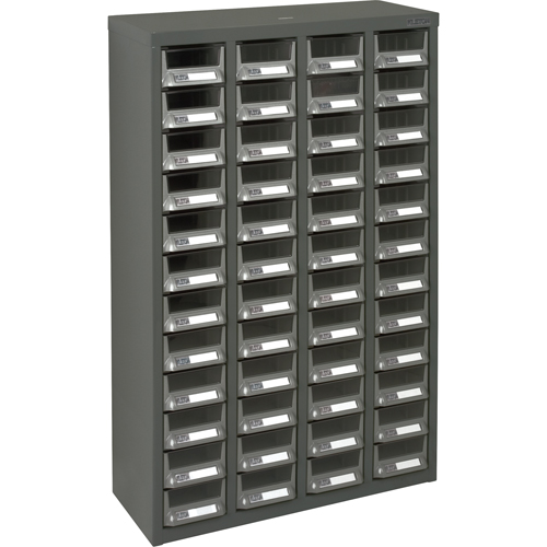 Casiers pour pi&egrave;ces KPC-400, Acier galvanis&eacute;, 48 tiroirs, 22-3/5" x 8-7/10" x 36-9/10", Gris Moffatt Supply & Specialties