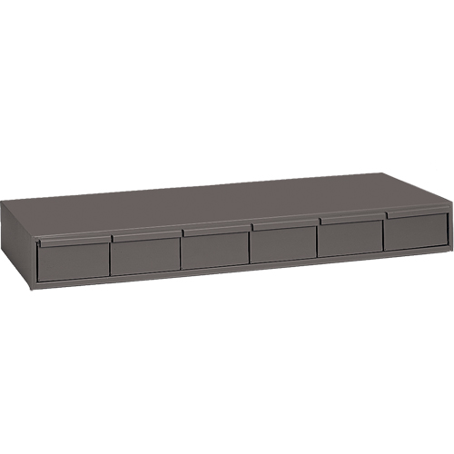 Casiers &agrave; tiroirs industriels, 6 tiroirs, 33-3/4" la x 11-5/8" p x 4" h, Gris Moffatt Supply & Specialties