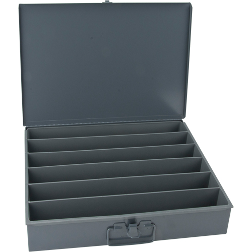 Compartment Steel Scoop Boxes , 18.34" W x 12.16" D x 3.16" H, 6 Horizontal Compartments Moffatt Supply & Specialties