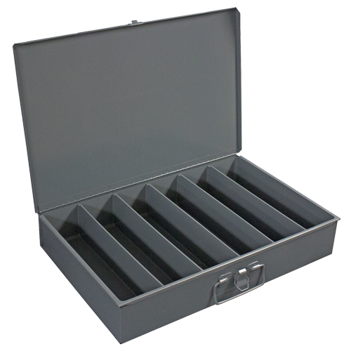 Compartment Steel Scoop Boxes , 18.34" W x 12.16" D x 3.16" H, 6 Vertical Compartments Moffatt Supply & Specialties