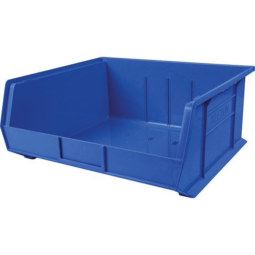 Plastic Bin, 16-1/2" W x 11" H x 18" D, Blue Moffatt Supply & Specialties