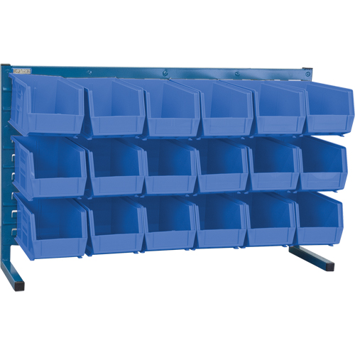 Louvered Rack with Bins, 18 Bins, 8-1/4" W x 36" D x 22" H Moffatt Supply & Specialties