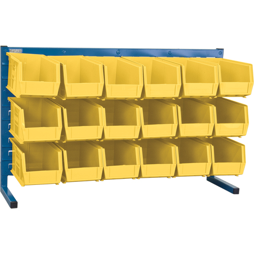 Louvered Rack with Bins, 18 Bins, 36" W x 8-1/4" D x 22" H Moffatt Supply & Specialties