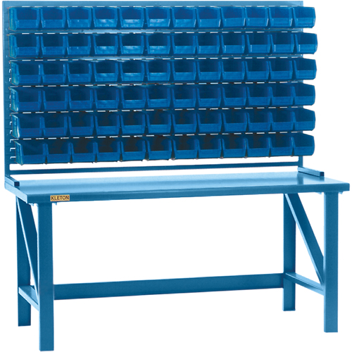 Louvered Rack with Bins, 36 Bins, 72" W x 15" D x 40" H Moffatt Supply & Specialties