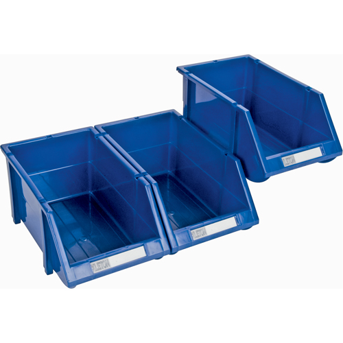 Bac empilable & &agrave; suspendre, 4-13/16" la, 3-3/16" h x 7-1/8" p, Bleu Moffatt Supply & Specialties