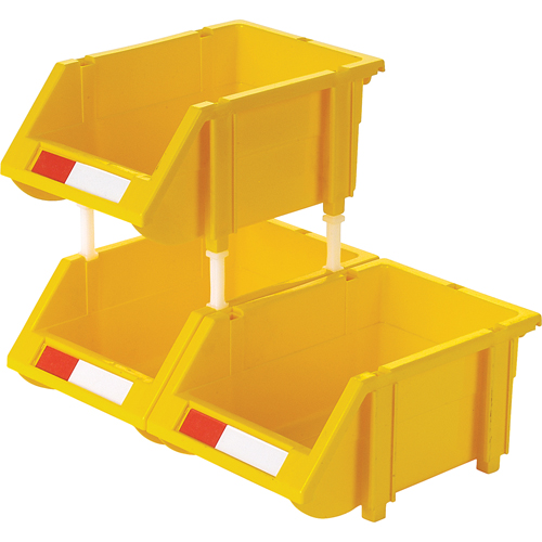 Stack & Hang Bin, 4-13/16" W x 3-3/16" H x 7-1/8" D, Yellow Moffatt Supply & Specialties