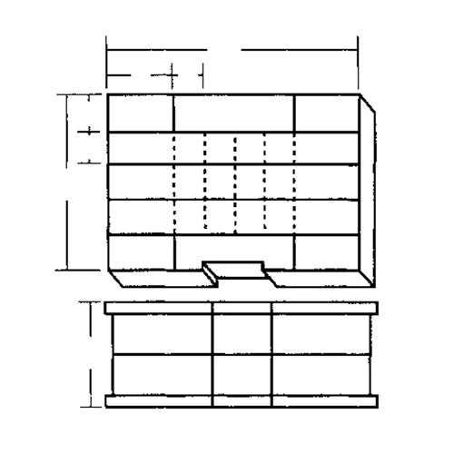 Compartment Case, Plastic, 48 Slots, 15-1/2" W x 11-3/4" D x 5" H, Grey Moffatt Supply & Specialties