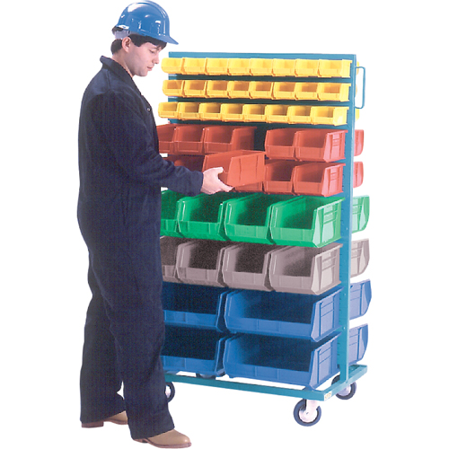 Mobile Bin Racks - Double Sided, 0 Bins, 36" W x 24" D x 67-1/2" H Moffatt Supply & Specialties