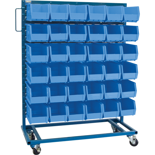 Support mobile pour bacs &agrave; un c&ocirc;t&eacute;, &agrave; un c&ocirc;t&eacute;, 36 bacs, 36" la x 16" p x 46-1/2" h Moffatt Supply & Specialties