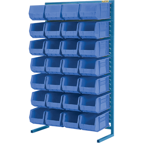 Support stationnaire pour bacs &agrave; un c&ocirc;t&eacute;, 36" la x 12" p x 61" h, 28 bacs Moffatt Supply & Specialties