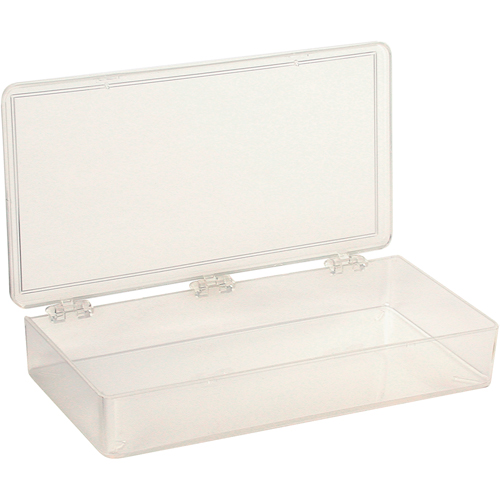 K-Resin Compartment Box, Plastic, 4" W x 8" D x 1-3/16" H, Transparent Moffatt Supply & Specialties