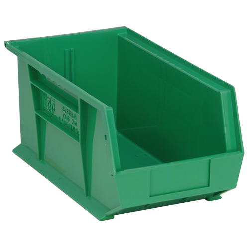 Ultra Stack & Hang Bin, 8-1/4" W x 7" H x 14-3/4" D, Green Moffatt Supply & Specialties