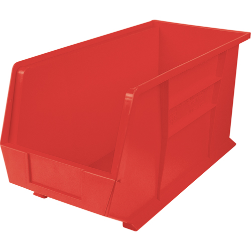 Ultra Stack & Hang Bin, 8-1/4" W x 9" H x 18" D, Red Moffatt Supply & Specialties
