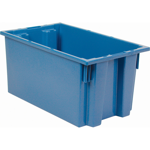 Contenants Stack & Nest, 9" x 18" x 11", Bleu Moffatt Supply & Specialties