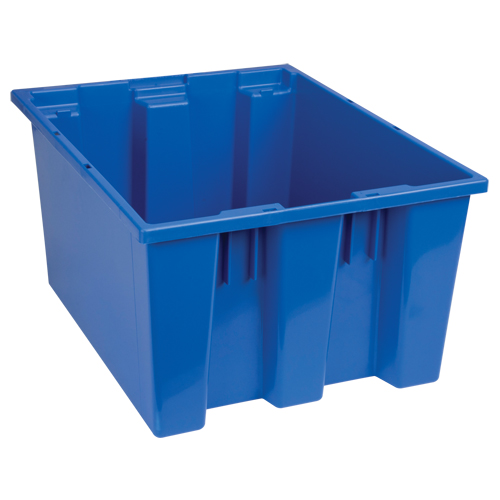Contenants Stack & Nest, 10" x 19,5" x 15,5", Bleu Moffatt Supply & Specialties
