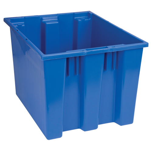 Stack & Nest Totes, 13" x 19.5" x 15.5", Blue Moffatt Supply & Specialties