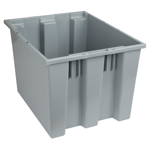Contenants Stack & Nest, 13" x 19,5" x 15,5", Gris Moffatt Supply & Specialties