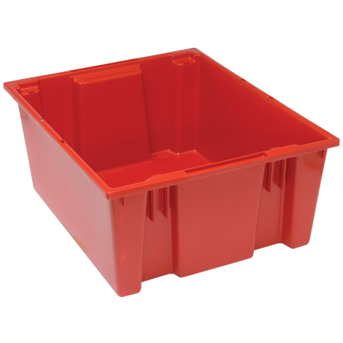 Stack & Nest Totes, 10" x 23.5" x 19.5", Red Moffatt Supply & Specialties
