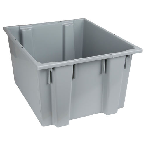 Contenants Stack & Nest, 13" x 23,5" x 19,5", Gris Moffatt Supply & Specialties