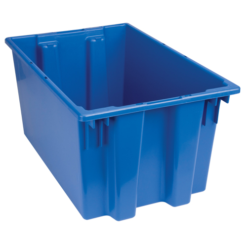 Contenants Stack & Nest, 12" x 23,5" x 15,5", Bleu Moffatt Supply & Specialties