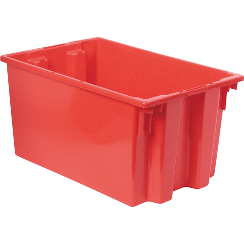 Contenants Stack & Nest, 12" x 23,5" x 15,5", Rouge Moffatt Supply & Specialties