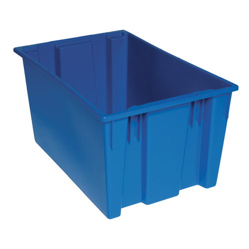 Contenants Stack & Nest, 15" x 29,5" x 19,5", Bleu Moffatt Supply & Specialties