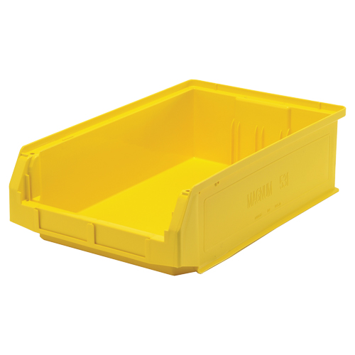Giant Stacking Containers, 12.375" W x 19.75" D x 5.875" H, Yellow Moffatt Supply & Specialties
