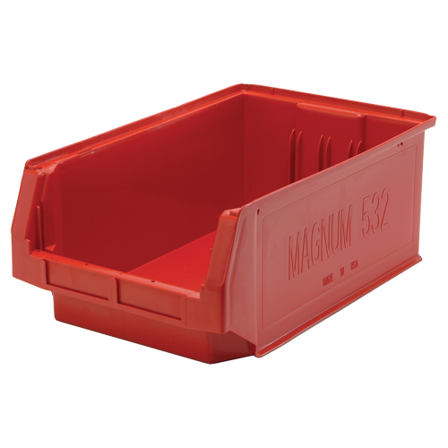 Contenants g&eacute;ants empilables, 12,375" la x 19,75" p x 7,875" h, Rouge Moffatt Supply & Specialties