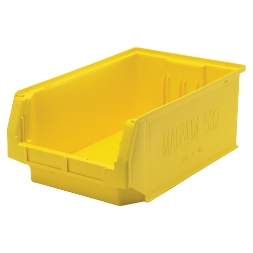 Contenants g&eacute;ants empilables, 12,375" la x 19,75" p x 7,875" h, Jaune Moffatt Supply & Specialties