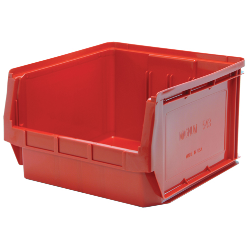 Contenants g&eacute;ants empilables, 18,375" la x 19,75" p x 11,875" h, Rouge Moffatt Supply & Specialties