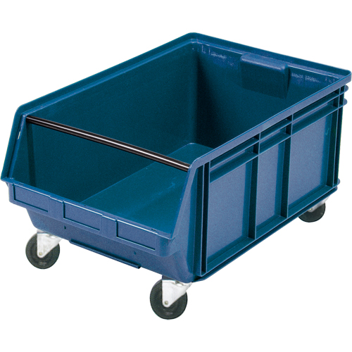 Bac g&eacute;ant empilable et mobile, 11-7/8" ha x 18-3/8" la x 29" p, Capacit&eacute; de 150 lb, Bleu Moffatt Supply & Specialties