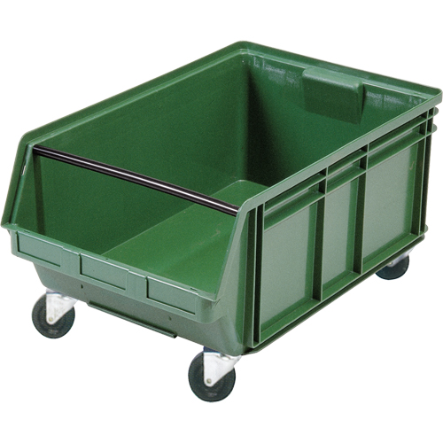Bac g&eacute;ant empilable et mobile, 11-7/8" ha x 18-3/8" la x 29" p, Capacit&eacute; de 150 lb, Vert Moffatt Supply & Specialties