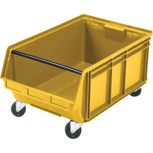Bac g&eacute;ant empilable et mobile, 11-7/8" ha x 18-3/8" la x 29" p, Capacit&eacute; de 150 lb, Jaune Moffatt Supply & Specialties