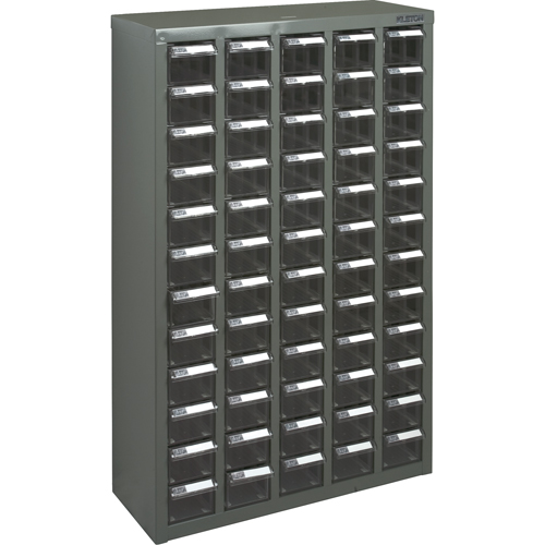 KPC-500 Parts Cabinet, Galvanized Steel, 60 Drawers, 22-3/5" x 8-7/10" x 36-9/10", Grey Moffatt Supply & Specialties