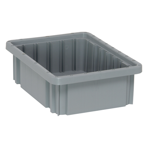 Contenants Divider Box, Plastique, 10,9" la x 8,3" p x 3,5" h, Gris Moffatt Supply & Specialties