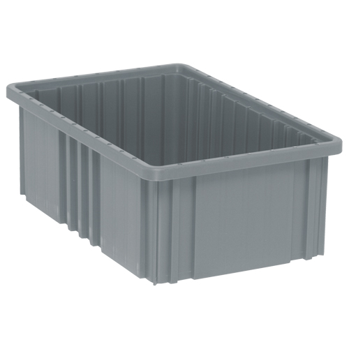 Contenants Divider Box, Plastique, 16,5" la x 10,9" p x 6" h, Gris Moffatt Supply & Specialties