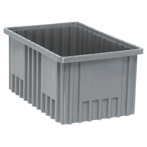 Contenants Divider Box, Plastique, 16,5" la x 10,9" p x 8" h, Gris Moffatt Supply & Specialties